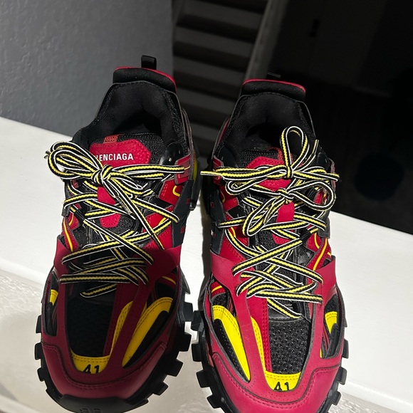 Balenciaga Track Runner Bordeaux Red/Yellow - Picture 3 of 6